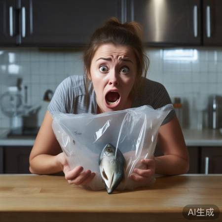 “李大姐海鱼吃出鱼钩,超市惊悚