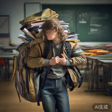 书包过重,影响身心学习